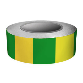 Лента заземления поперечная (25 мм, желто-зеленая) (цена за 1 м)